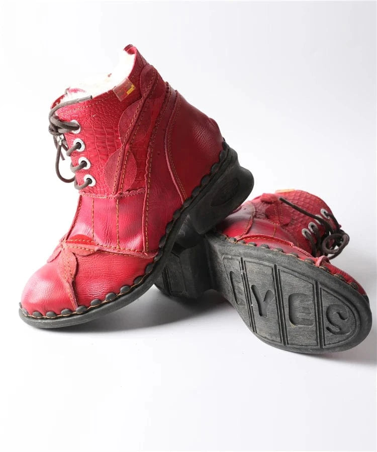 2024 Designer women's chunky heel boots,womens wedge heel leather boots