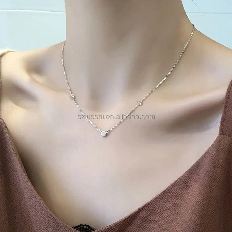 2024 Drop Shipping Simple 925 Sterling Silver Gold Plated Hollow Love Heart Pendant Clavicle Necklace For Women Gift