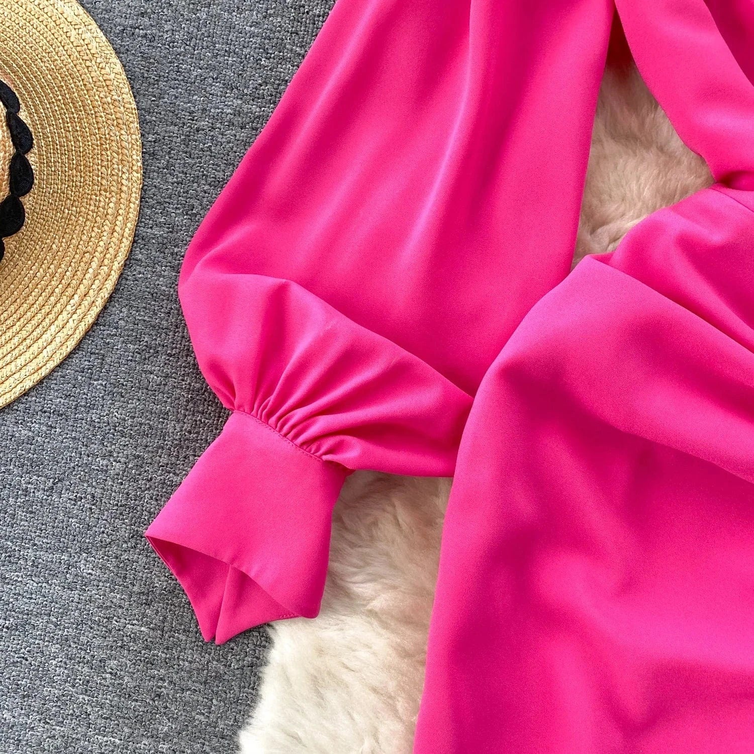 2024 Early Spring New Polo Collar Shirt Waist Waist Slimming Dress For Women