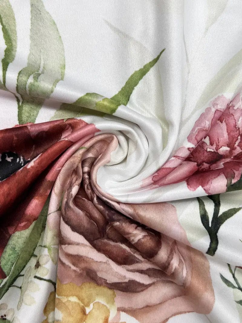 2024 Europe and the United States autumn new women's long dress two-piece set of floral print round neck dress coat women