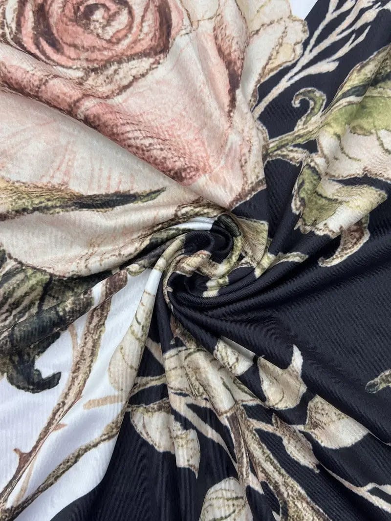 2024 Europe and the United States autumn new women's long dress two-piece set of floral print round neck dress coat women