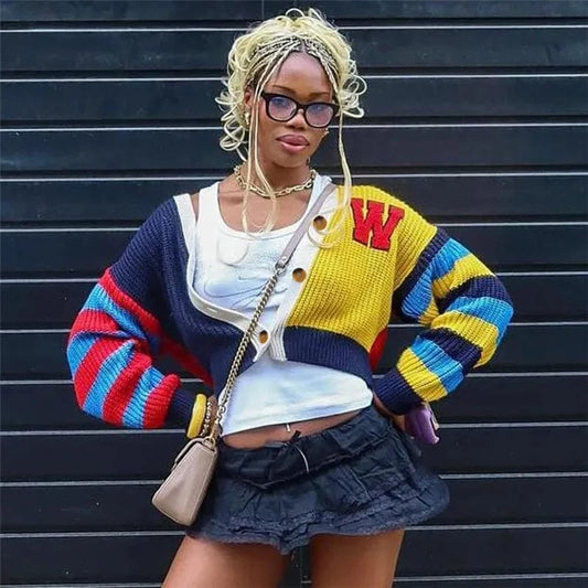 2024 fall women clothing dropship good quality cute printed knitted women sweater coats