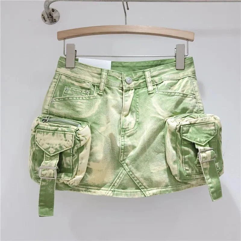 2024 fashion boutique ladies popular casual streetwear womens cargo skirts with pockets