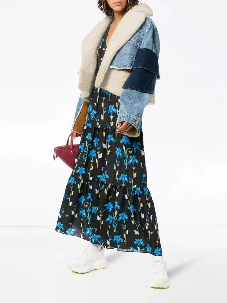 2024 Fashion Custom Furs Jackets Soft Panelled Cropped Teddy Winter Coat Jacket