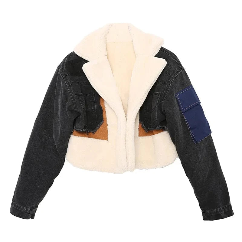 2024 Fashion Custom Furs Jackets Soft Panelled Cropped Teddy Winter Coat Jacket