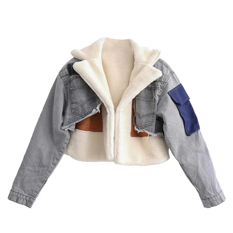 2024 Fashion Custom Furs Jackets Soft Panelled Cropped Teddy Winter Coat Jacket