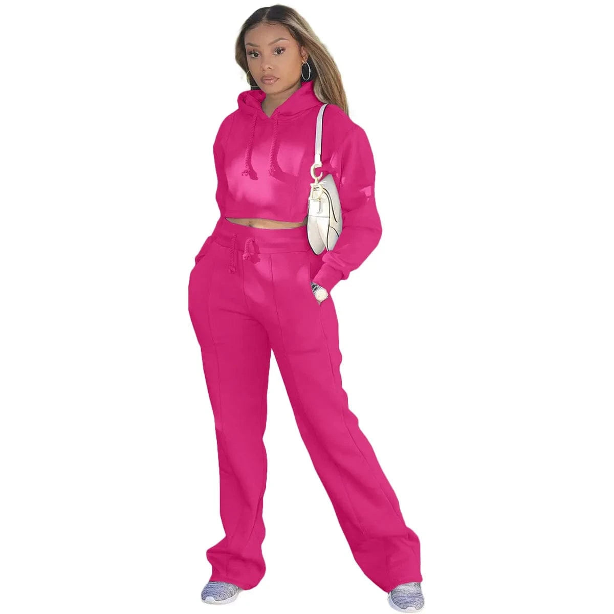 2024 Fashion Ladies Clothes Outfit Plush Size Casual Women Hooded Track Suit Sweatshirt Pants Two Piece Set