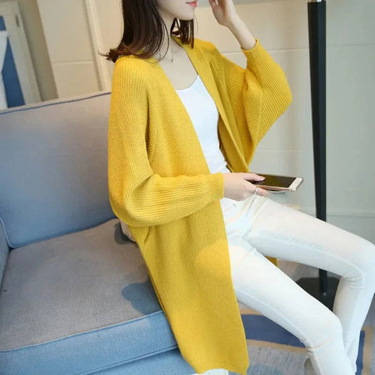 2024 fashion women new arrival batwing sleeve open chest loose women sweater coat