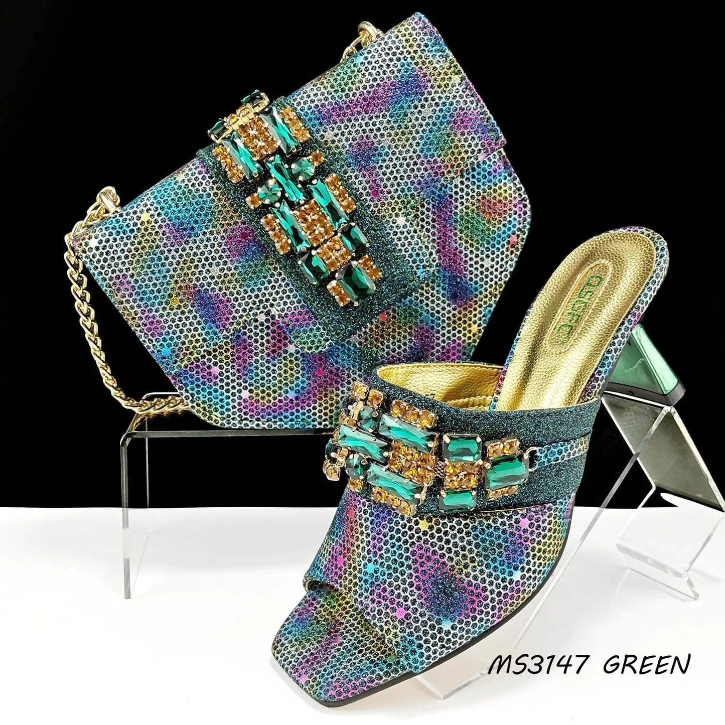 2024 fashion women pump armpit bag crossbody bag paired with ladies high heel slippers strapless design for Office ladies