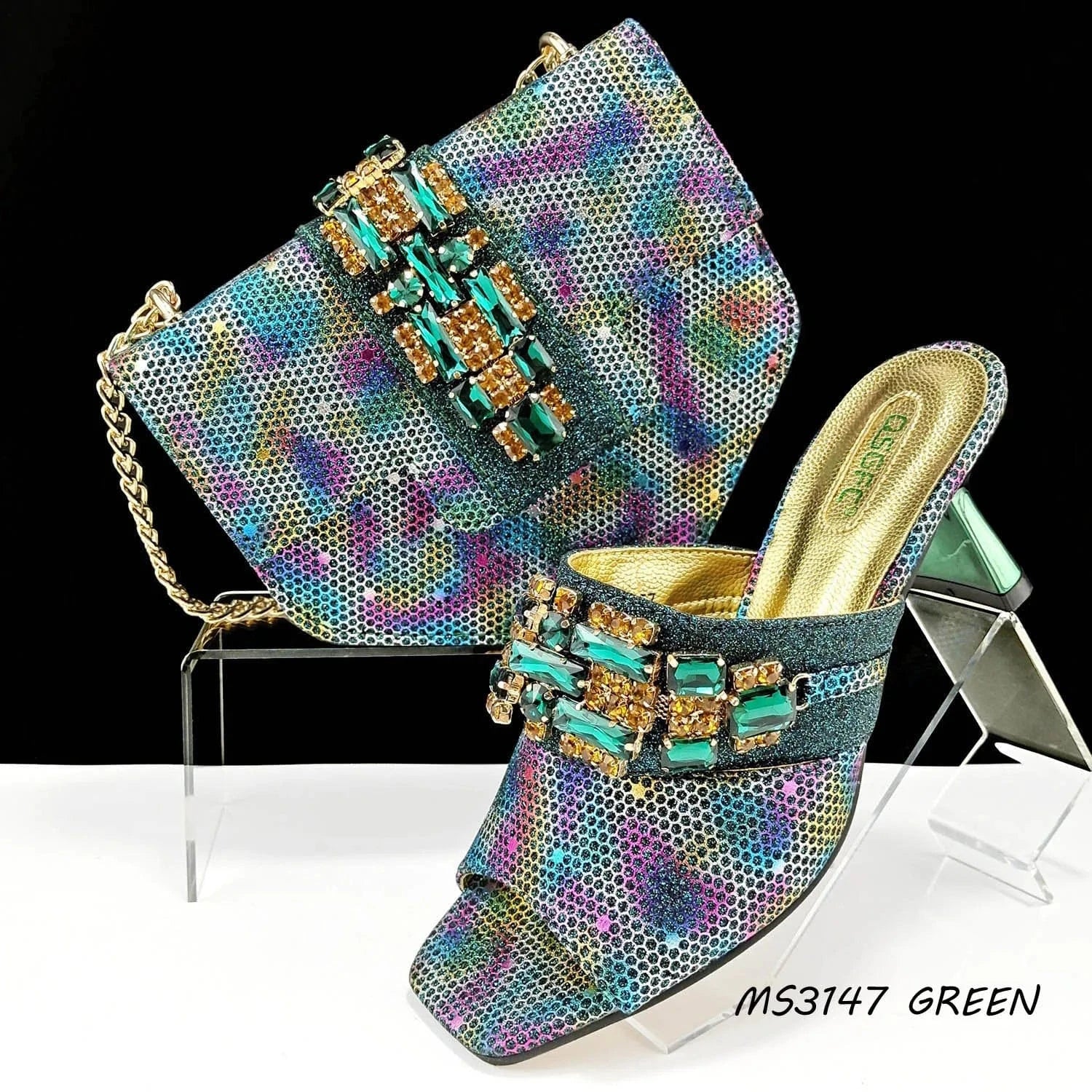 2024 fashion women pump armpit bag crossbody bag paired with ladies high heel slippers strapless design for Office ladies