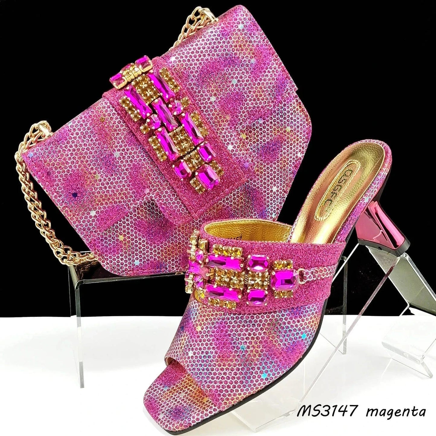 2024 fashion women pump armpit bag crossbody bag paired with ladies high heel slippers strapless design for Office ladies