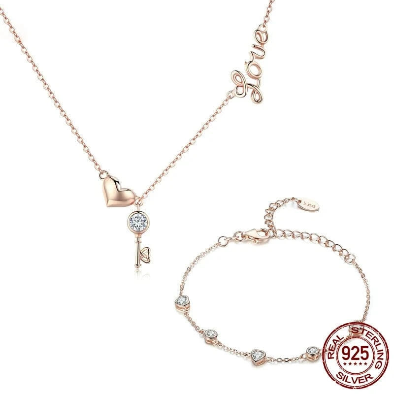 2024 fine jewelry set 925 sterling silverring earring necklace, gold plated zircon wedding jewelry display sets for women