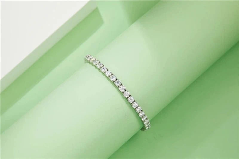 2024 fine silver jewelry s925 14k 18k gold plated bracelets & bangles 16 18 20cm moissanite diamond tennis bracelet for men