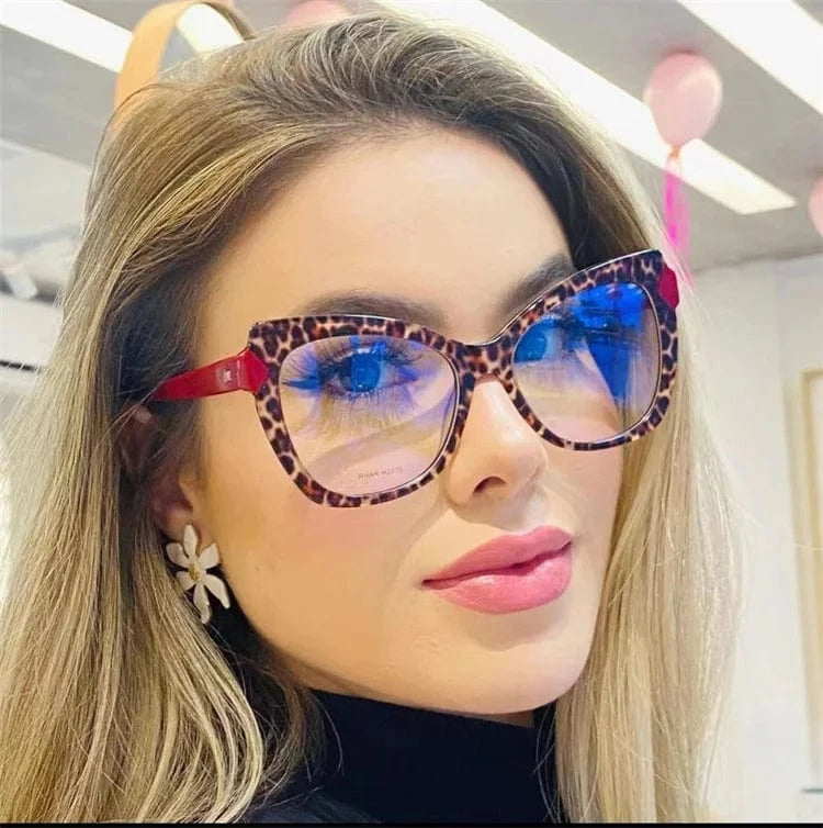 2024 Glasses wholesale Fashion Cat Eye Glasses For Computer Anti Blue Light Eyewear Vantage Blue Light Blocking TR90 Eyeglasses