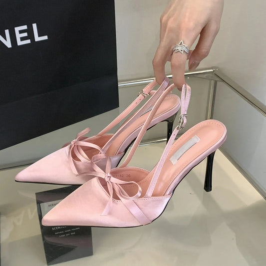 2024 hot sale New pointed bow temperament women's party fashion high heels