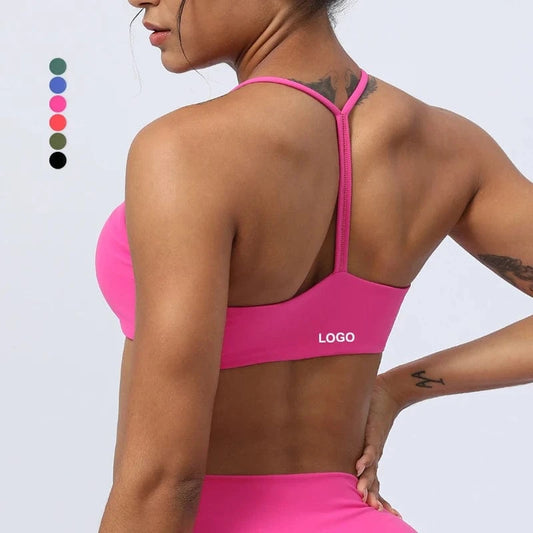 2024 Hot Sale Sexy Y Back Yoga Bra for Women Sling strap Sports Bras Custom Logo Crop Top Fitness Yoga Wear Training Clothing