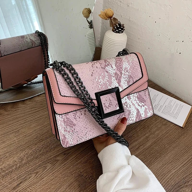 2024 Hot Sell Ladies Snake Skin Handbags Fashion Design Bag Luxury Purses For Women