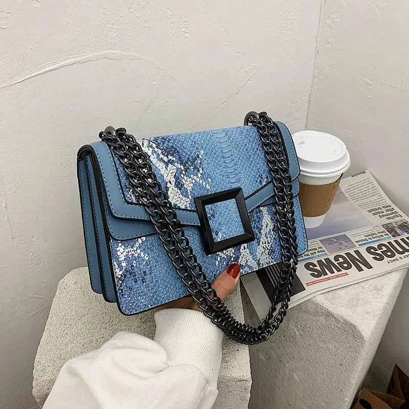 2024 Hot Sell Ladies Snake Skin Handbags Fashion Design Bag Luxury Purses For Women