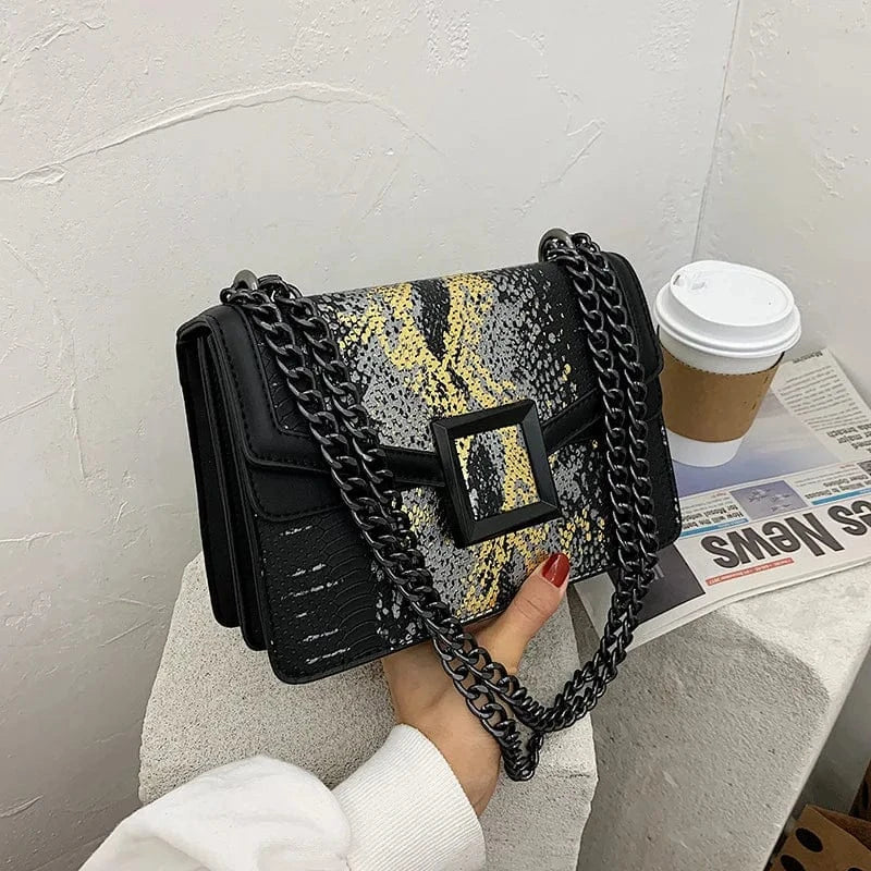 2024 Hot Sell Ladies Snake Skin Handbags Fashion Design Bag Luxury Purses For Women