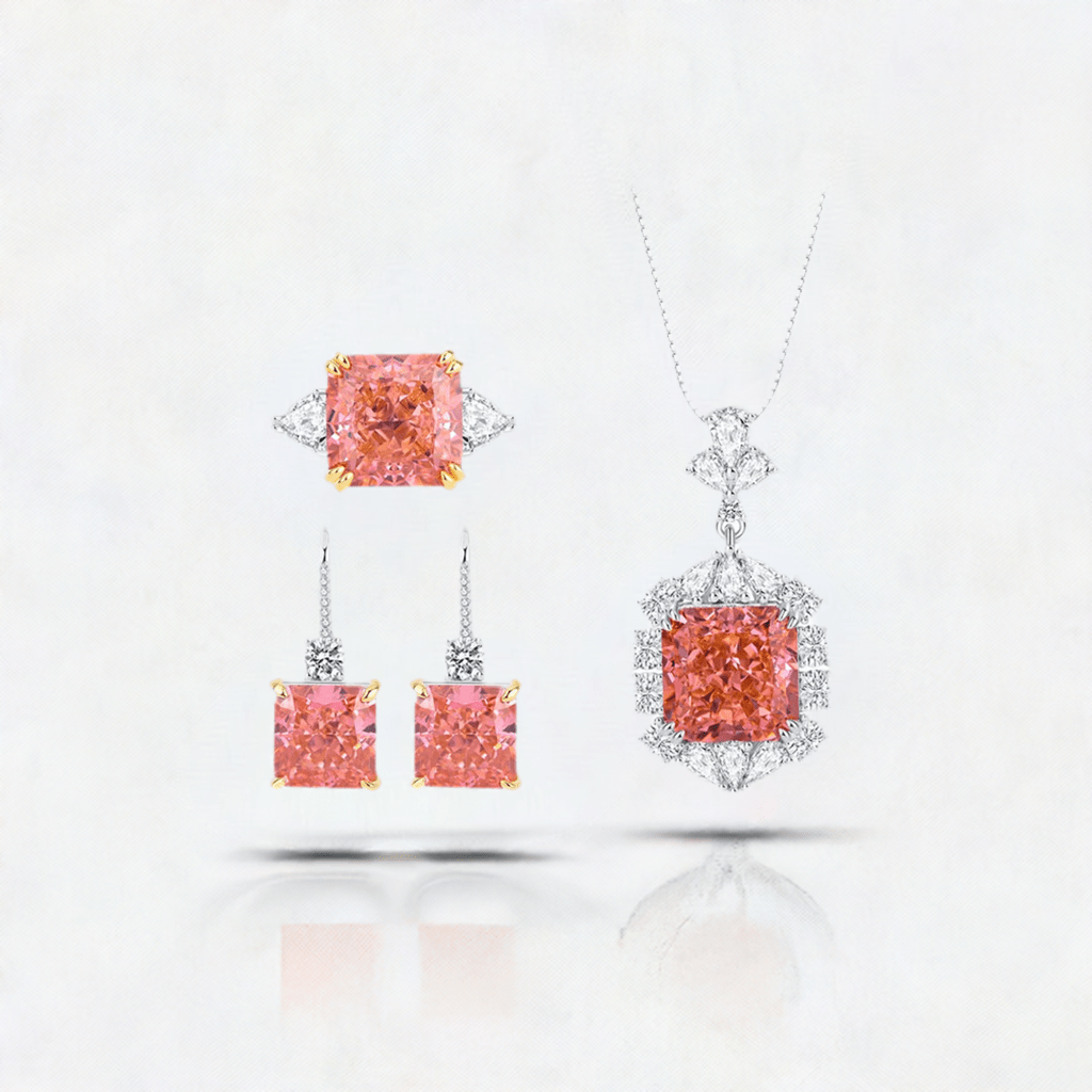 2024 Hot seller Dubai  luxury texture 100% s 925 sterling silver high carbon diamond Wedding jewelry sets