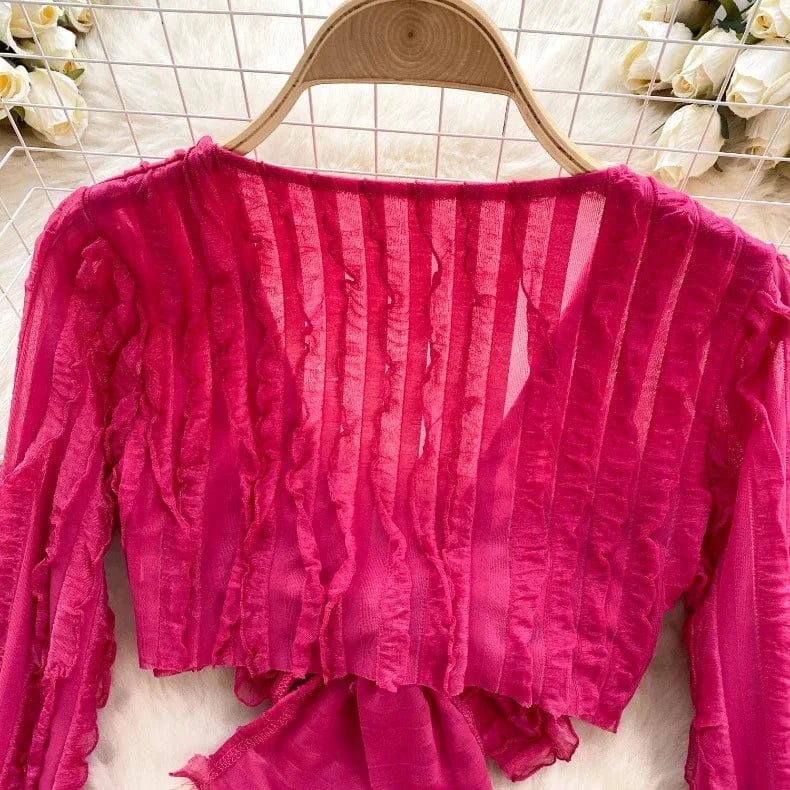 2024 Hot Selling Beach Cover Ups 2 Piece Outfits Summer Sexy Dresses Two Piece Skirt Set Women