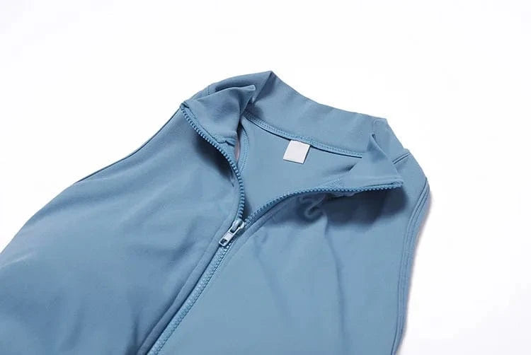 2024 Hot selling Stand Collar Zip Hollow Out Back Workout Bodysuit Rompers One Piece Gym Fitness Jumpsuits Women Yoga Jumpsuit