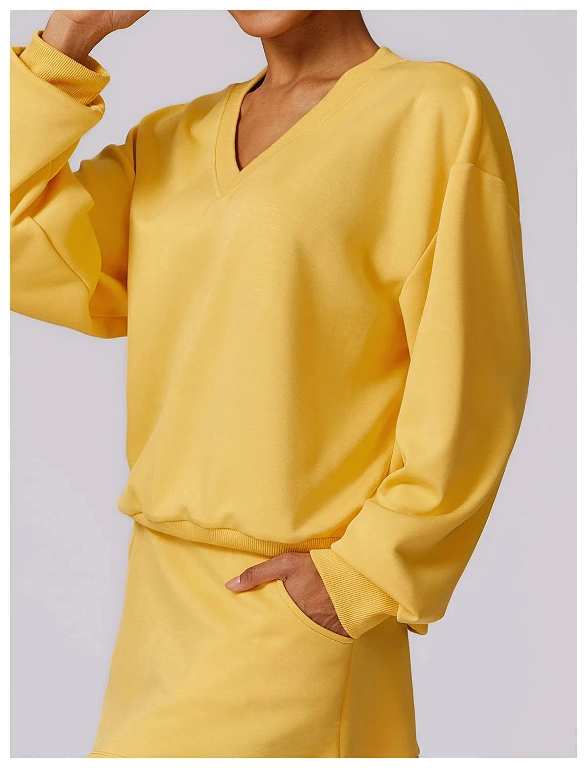 2024 Knitted Long Sleeve Sweatshirt Tennis Short Skirt 2 Piece Suits Loose Casual Sports Suit Gym Workout Yoga Set Fitness Women