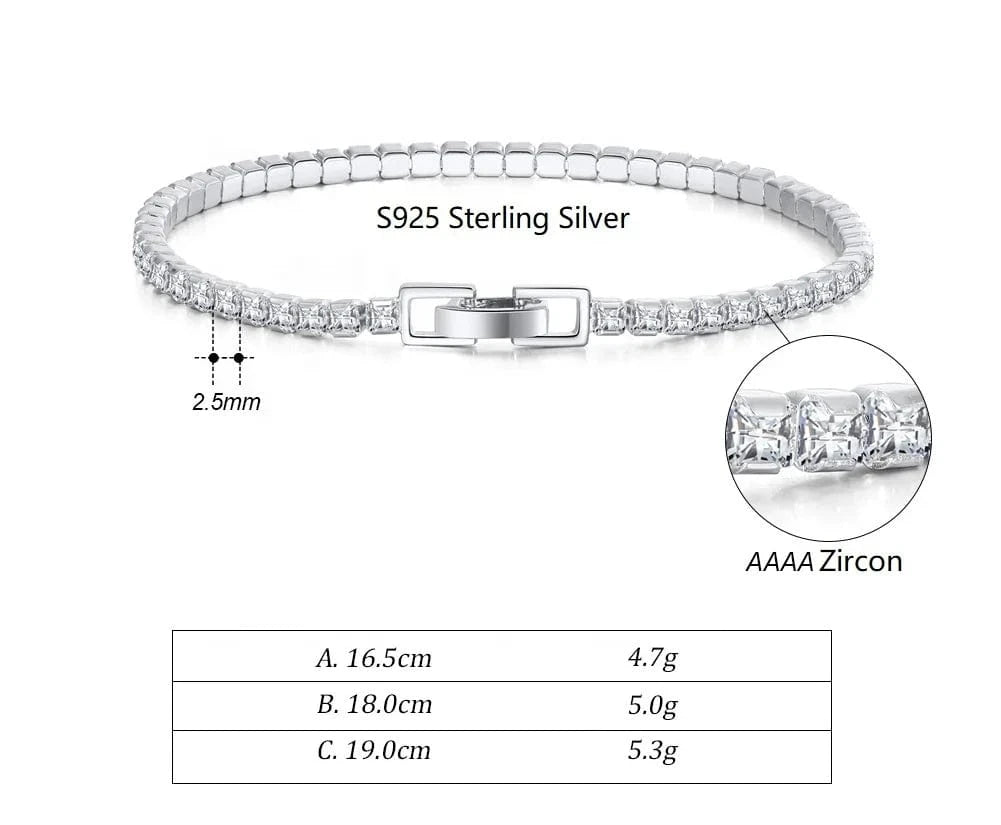 2024 KRKC Iced Out Cubic Zircon Bracelet 925 Tennis Bracelet Women Diamond Jewelry 925 Sterling Silver Bracelet Women Jewellery Stars