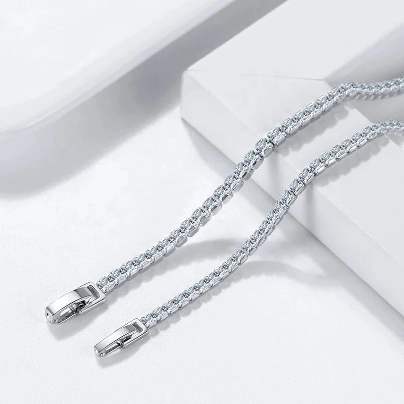 2024 KRKC Iced Out Cubic Zircon Bracelet 925 Tennis Bracelet Women Diamond Jewelry 925 Sterling Silver Bracelet Women Jewellery Stars