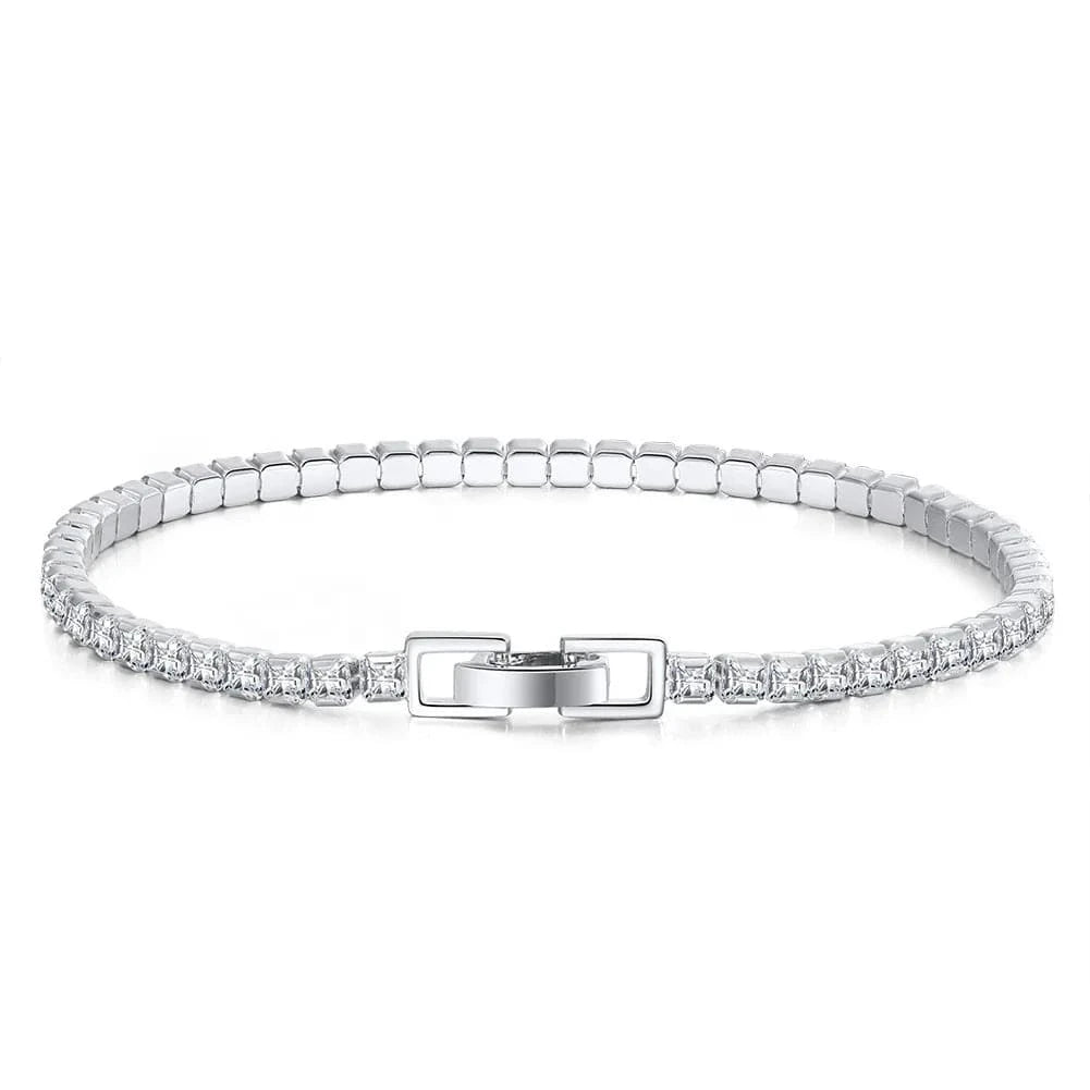 2024 KRKC Iced Out Cubic Zircon Bracelet 925 Tennis Bracelet Women Diamond Jewelry 925 Sterling Silver Bracelet Women Jewellery Stars