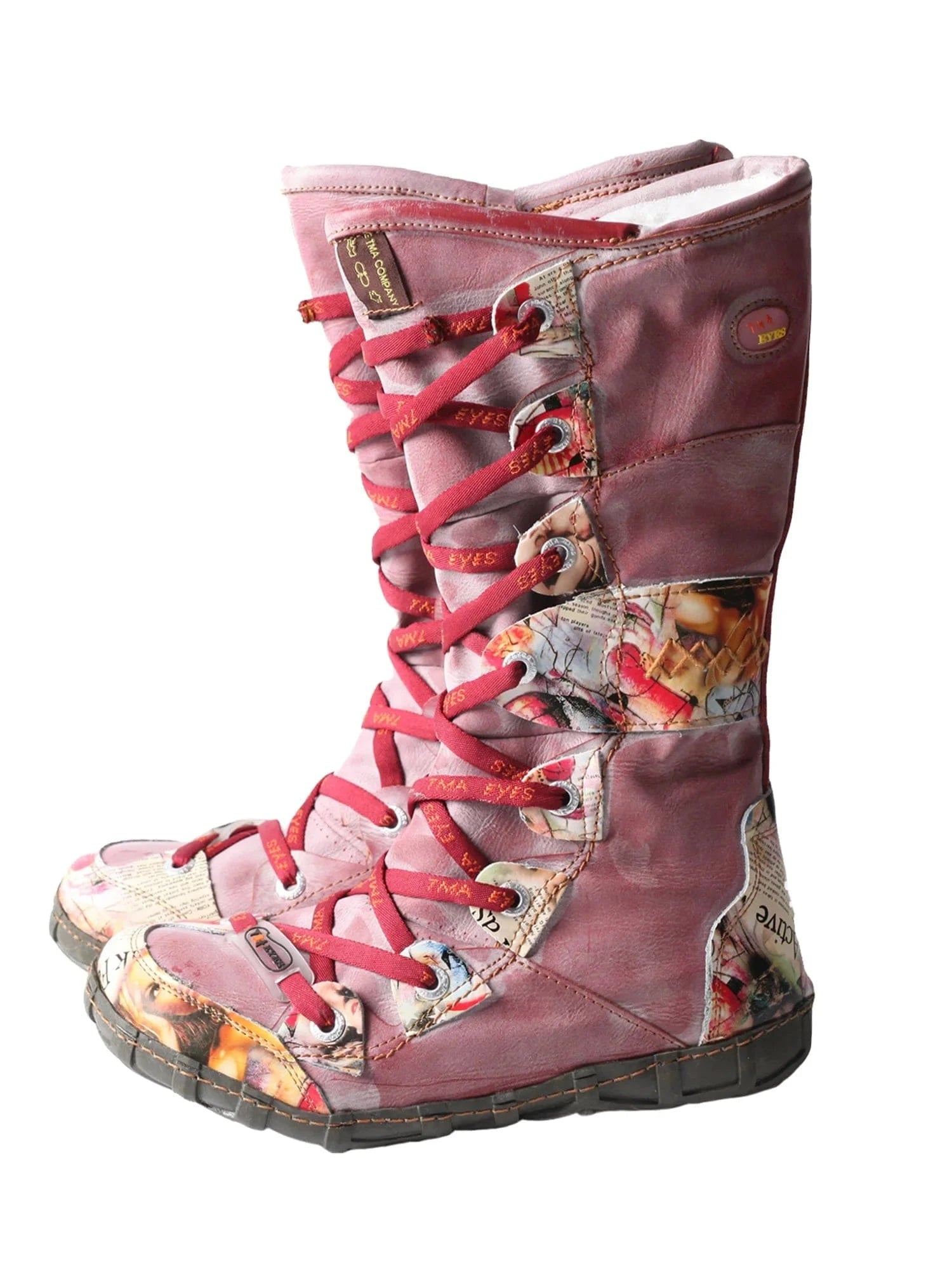 2024 Latest Fashionable Women's Winter Lace-Up Mid Calf Boots Breathable Hard-Wearing with Faux Insoles Western Style