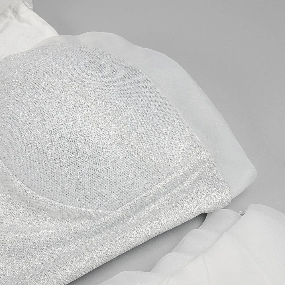 2024 Latest Long Sequin Made Prom Evening Dress Woman Dresses With Detachable Puffy Sleeves