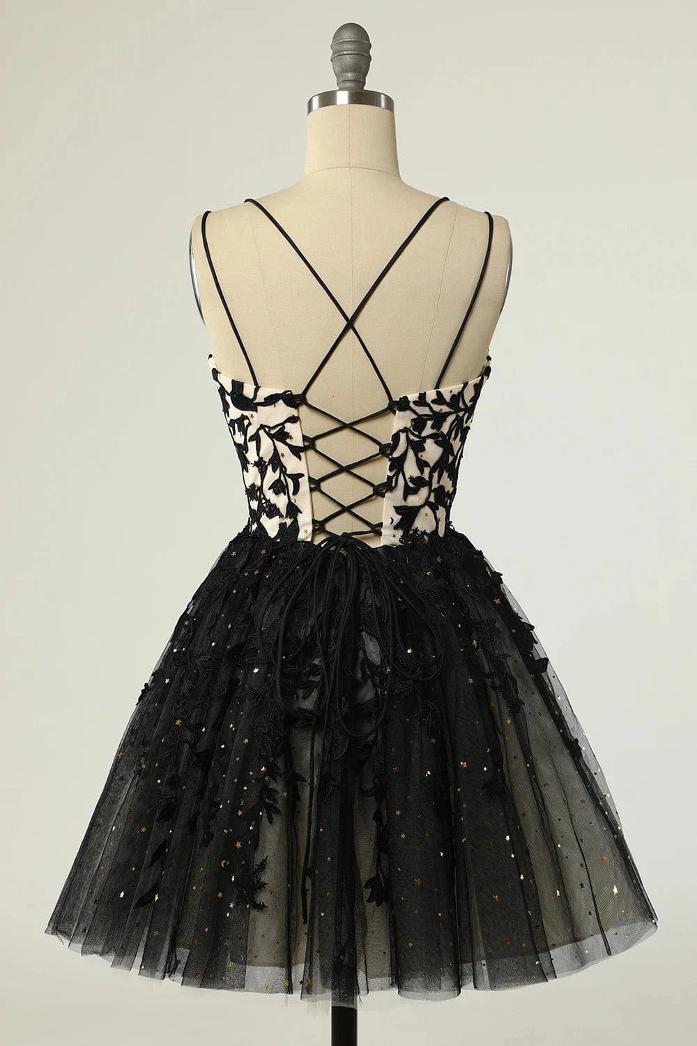 2024 Latest Short Tulle Prom Party Dress Girl Sexy Homecoming Dresses In Black Color