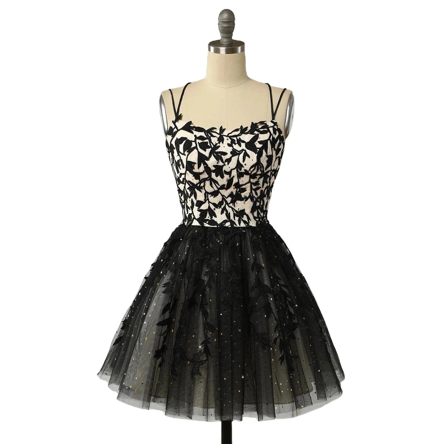 2024 Latest Short Tulle Prom Party Dress Girl Sexy Homecoming Dresses In Black Color