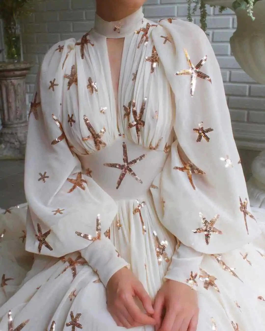 2024 Latest Women Turtleneck Tulle Evening Dresses High Slit Sequined Maxi Dress Ladies Long Sleeve Party Gowns Dress