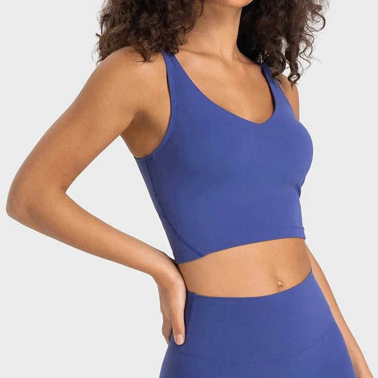 2024 Lemon Beautiful Back Fitness Female High Strength Shockproof Align Women Yoga Bra Top Running Sports Vest For Workout