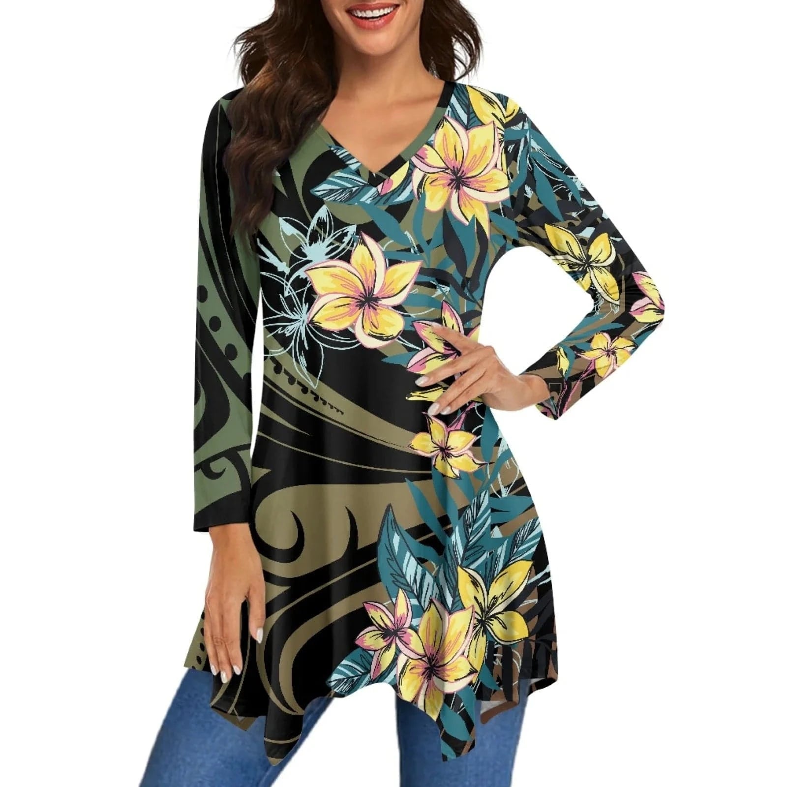 2024 Luxury Leopard Print Womens Long Sleeve Irregular Casual Tunic Tops Spring Autumn Shirt Dressy Blouses and Shirts for Women