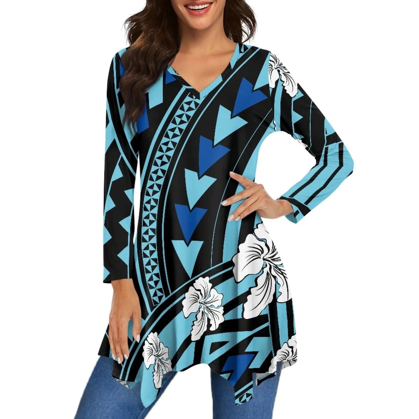 2024 Luxury Leopard Print Womens Long Sleeve Irregular Casual Tunic Tops Spring Autumn Shirt Dressy Blouses and Shirts for Women