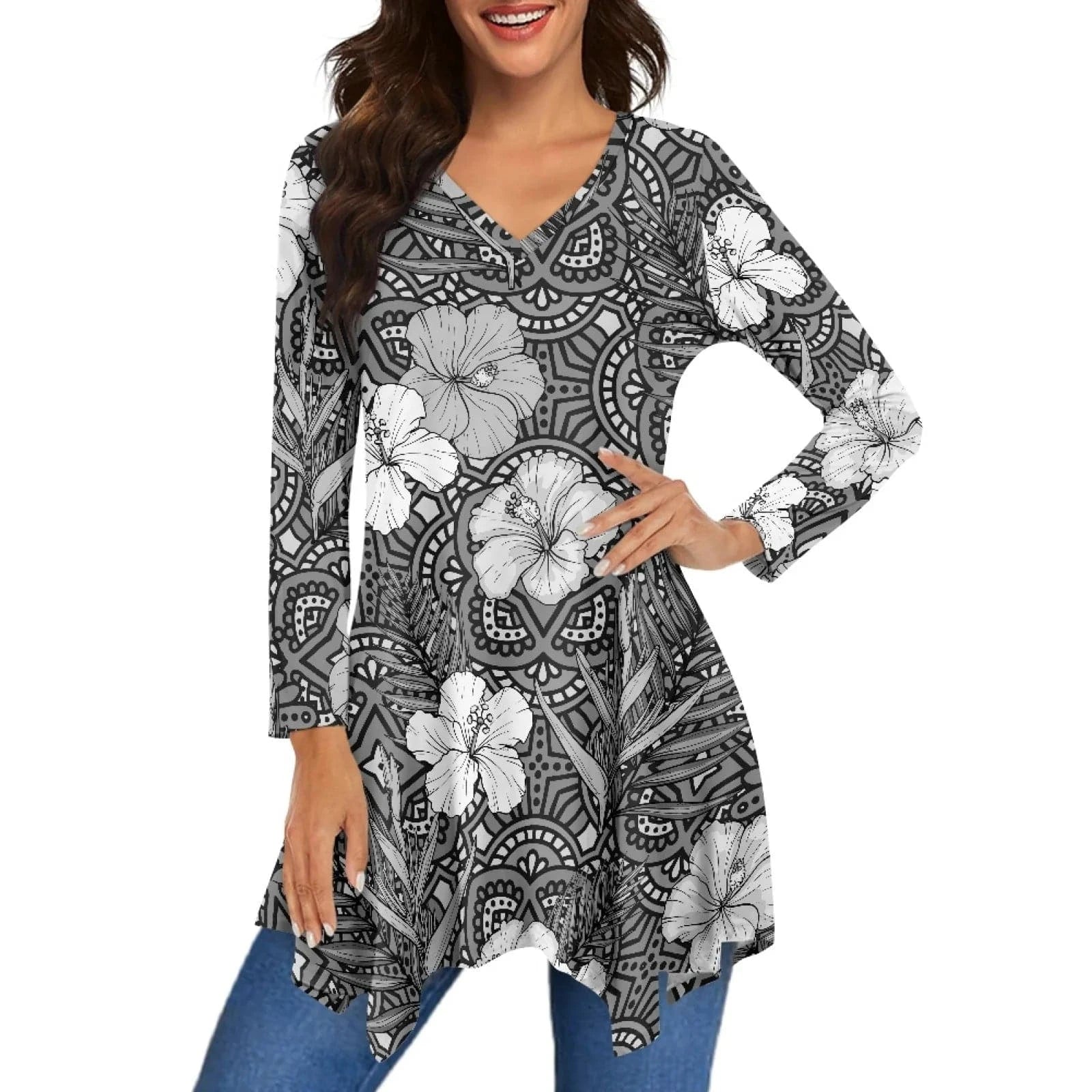 2024 Luxury Leopard Print Womens Long Sleeve Irregular Casual Tunic Tops Spring Autumn Shirt Dressy Blouses and Shirts for Women