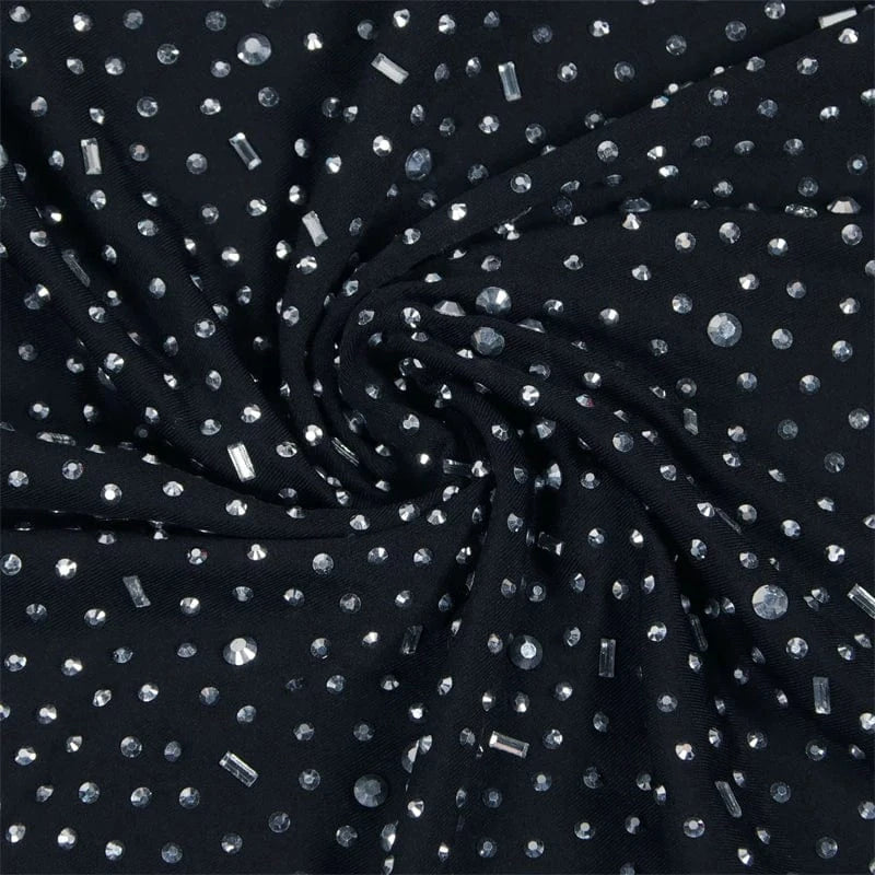 2024 luxury women ladies elegant sweetheart feather rhinestone heavy beaded sexy big boobs long sleeve tight evening dress