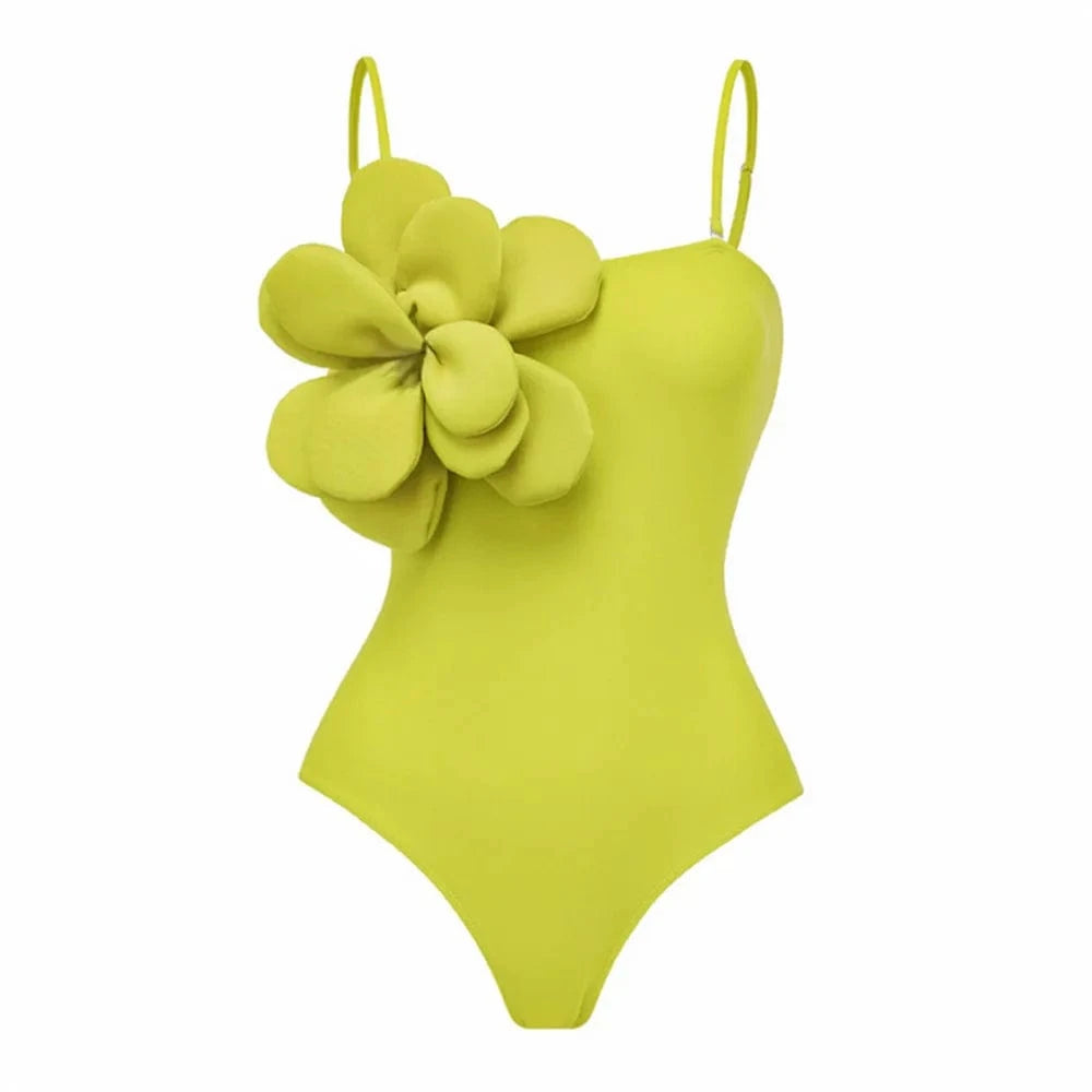 2024 New 3D Flower Bikini Set With Cover Up Luxury Swimsuit Women Sexy Floral Swimwear Monokini Swim Suit
