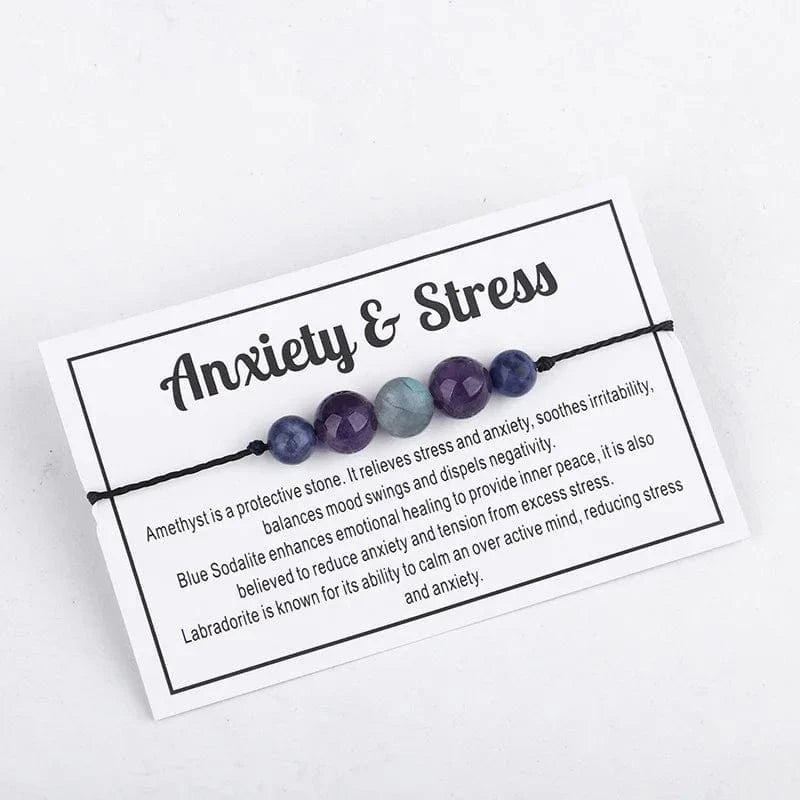 2024 New Amethyst Sparkling Stone Beads Bracelet  Creative Crystal Bead Bracelet Woven Bracelet Women's Adjustable Jewelry