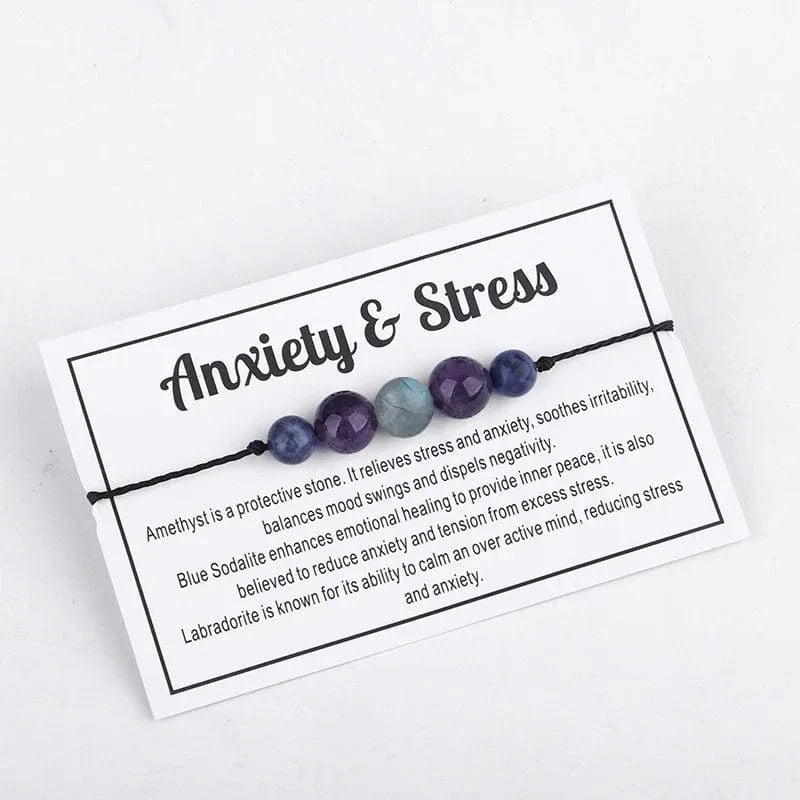 2024 New Amethyst Sparkling Stone Beads Bracelet  Creative Crystal Bead Bracelet Woven Bracelet Women's Adjustable Jewelry