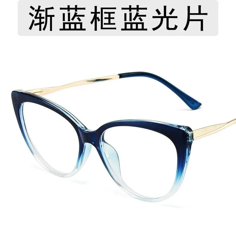 2024 new arrival fashion retro TR90 metal spring glasses arm Anti blue light prescription cat eye glasses for women men