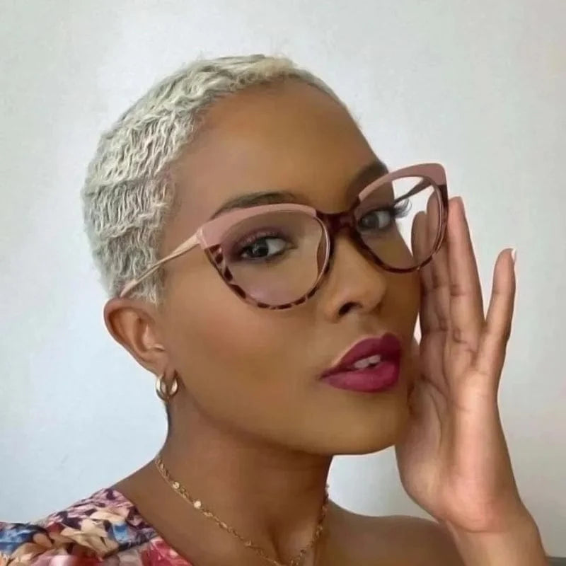 2024 new arrival fashion retro TR90 metal spring glasses arm Anti blue light prescription cat eye glasses for women men