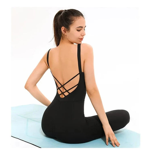 2024 New Arrival Fashion Workout Bodycon Jumpsuits Sexy One Piece Yoga Fitness Jumpsuit For Women