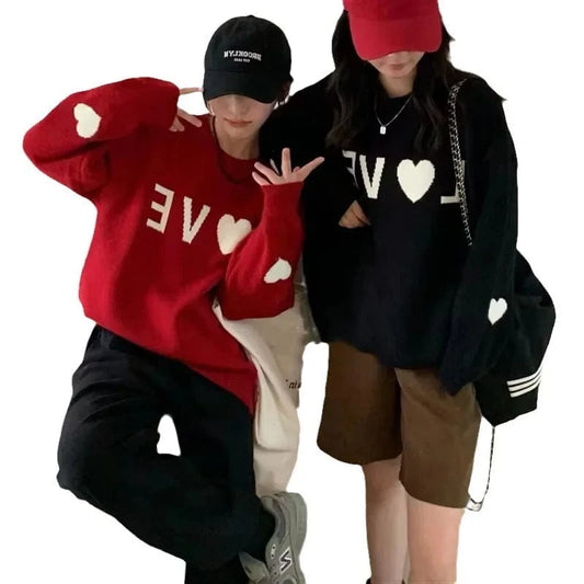 2024 New arrival high quality crewneck long sleeve loose cute girl letter print knit sweater