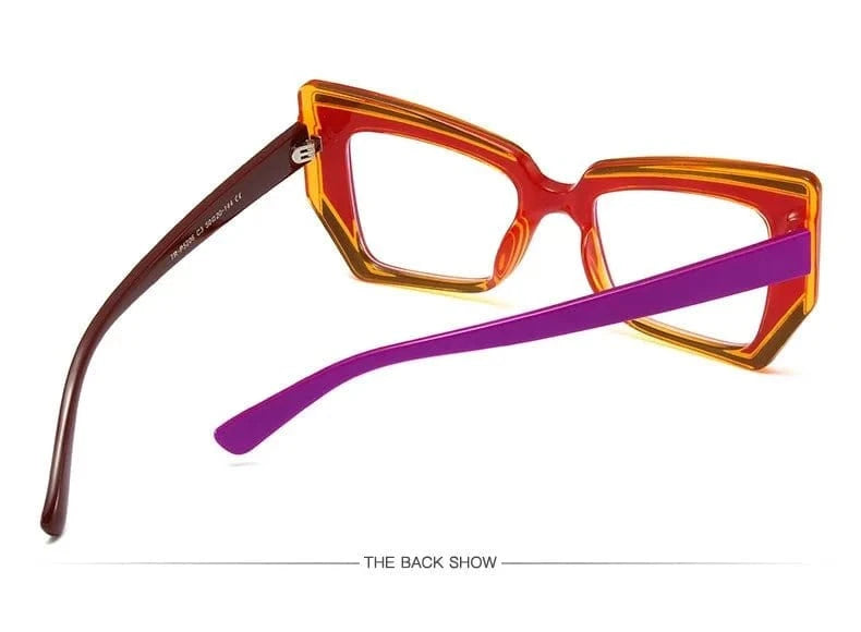 2024 New Arrival High Quality Woman Eyeglasses Frame Cat Eye Square Blue Light Blocking Eyewear Spectacle Frame Cat Eye Lens