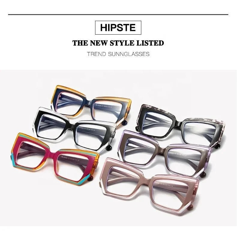 2024 New Arrival High Quality Woman Eyeglasses Frame Cat Eye Square Blue Light Blocking Eyewear Spectacle Frame Cat Eye Lens