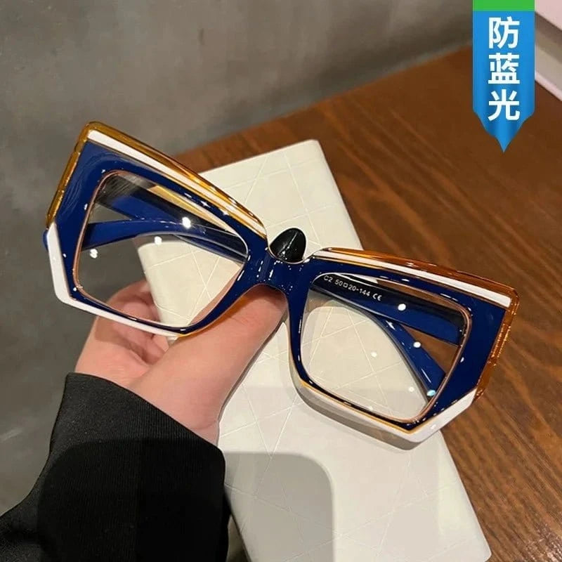 2024 New Arrival High Quality Woman Eyeglasses Frame Cat Eye Square Blue Light Blocking Eyewear Spectacle Frame Cat Eye Lens